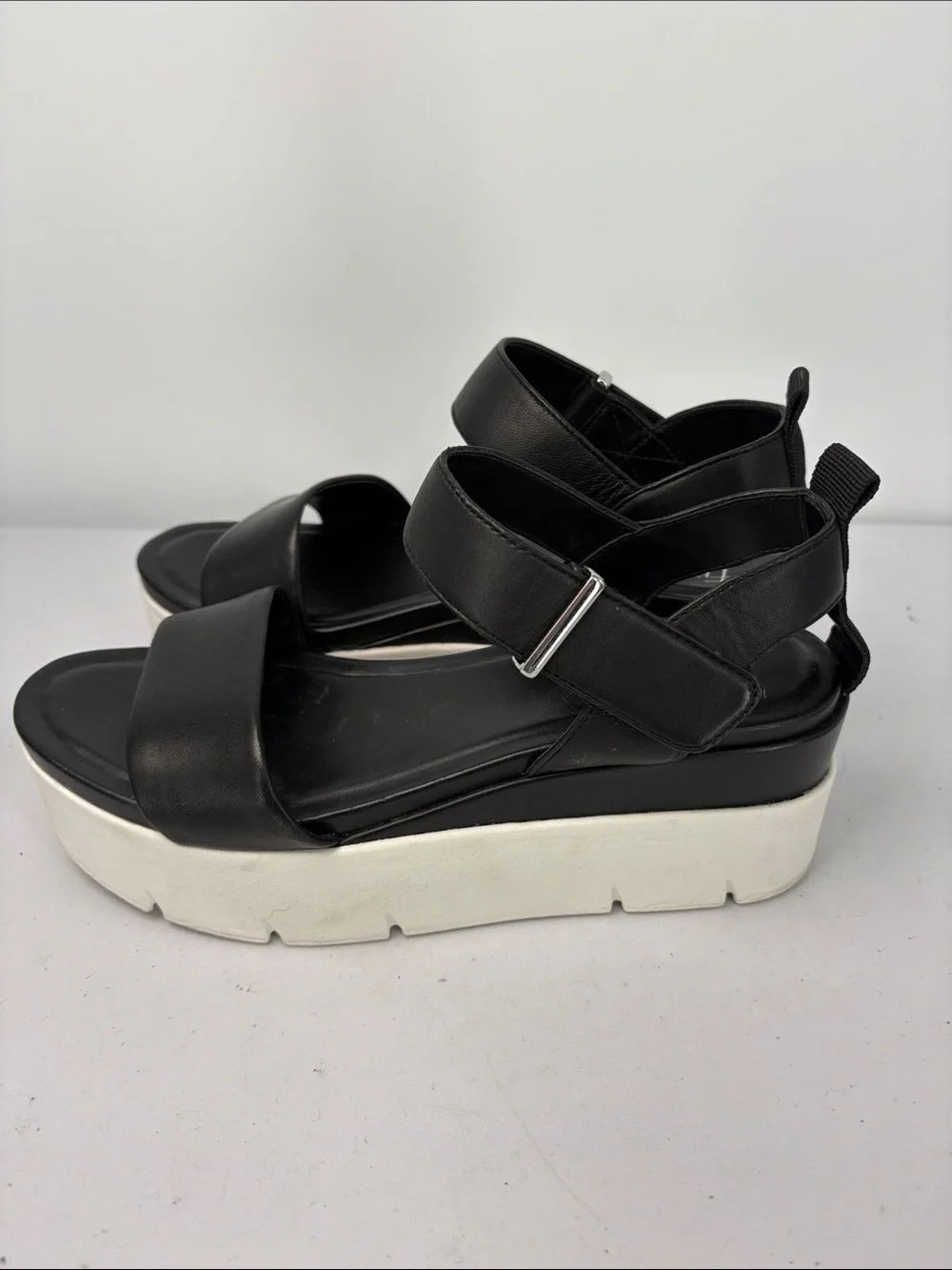 ☘️ Franco Sarto L-vanjie Black Platform Sandal with White Sole
